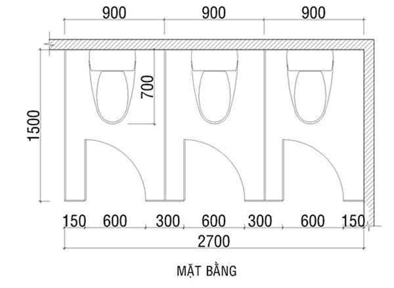 thiết kế nhà vệ sinh công cộng nhỏ